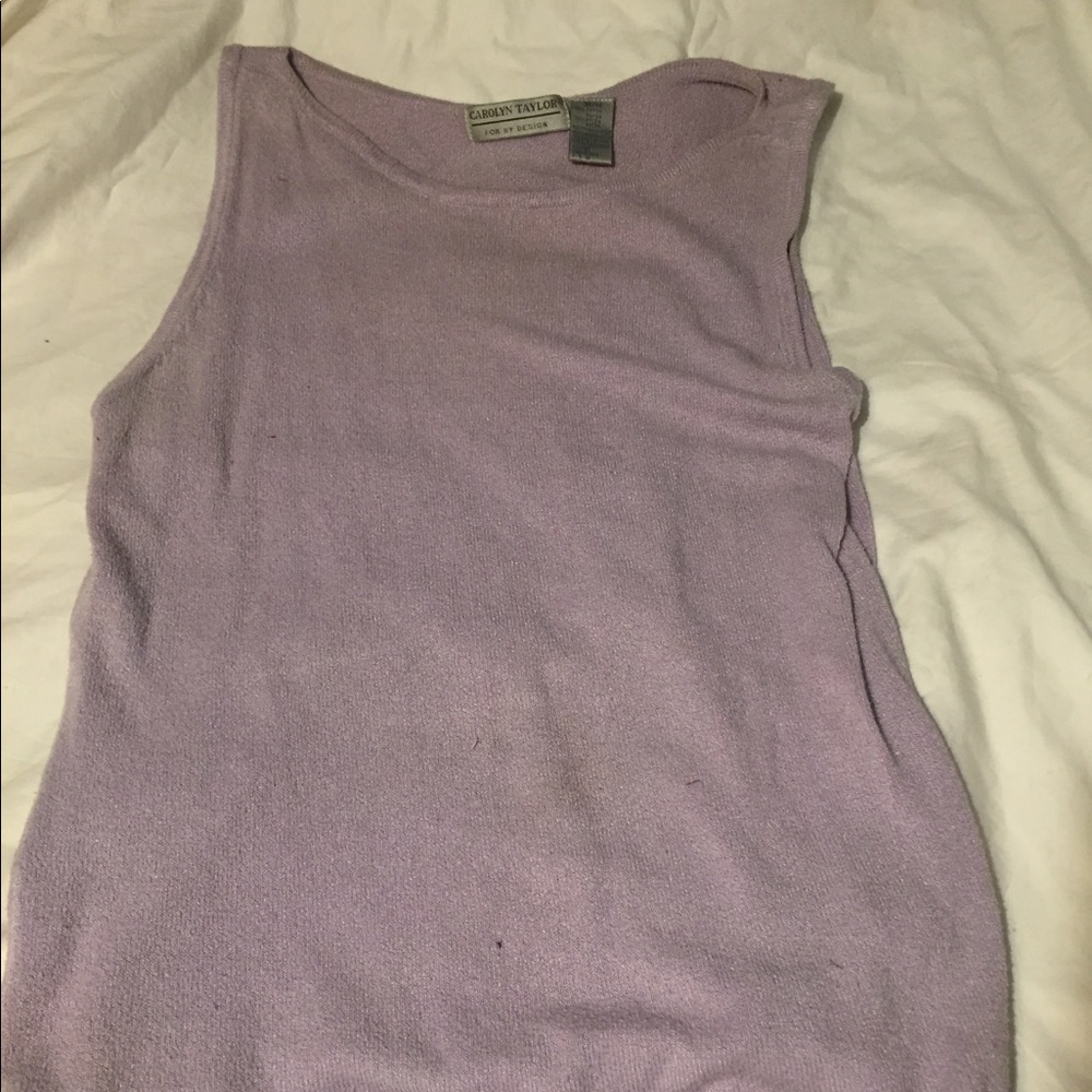 Super soft lavender tank top. Carolyn Taylor